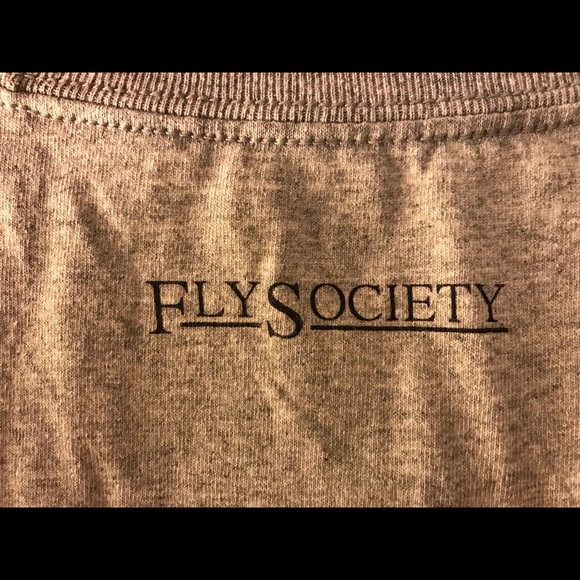 Fly Society Grey Men’s T-Shirt - Picture 3 of 3